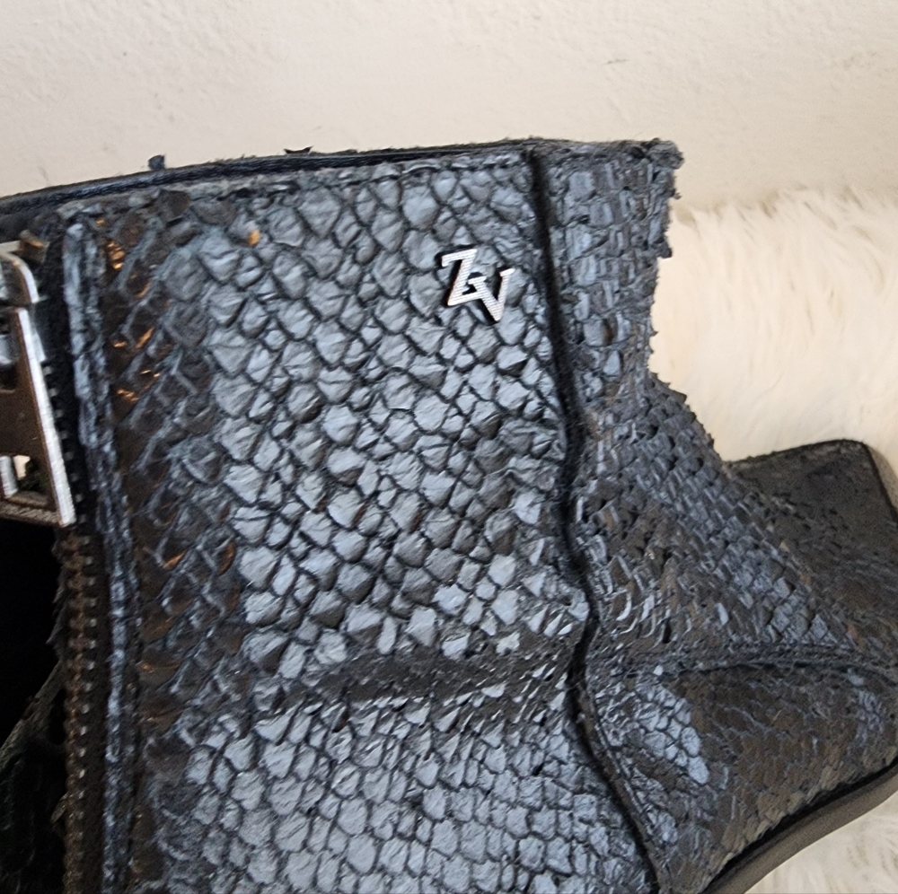 ZADIG & VOLTAIRE LEATHER ANKLE BOOTS WOMENS SIZE 38 - Picture 5 of 15